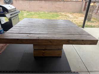 Rustic wood table