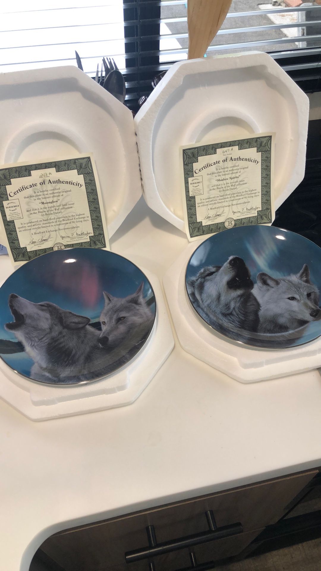 Painted Plates “moonglow” & “Shadow Spirits”