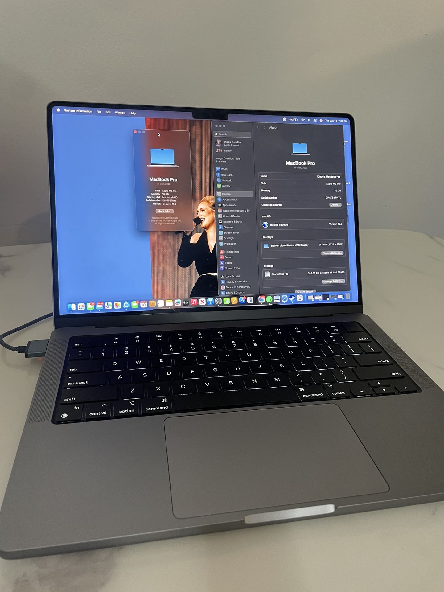Apple MacBook Pro M2 2023 14inch 16GB RAM 512GB *Came With Cover*