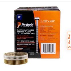 Nails for siding 17/8 plastic