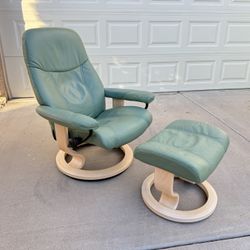 Ekornes Stressless “ Diplomat “ Recliner and Ottoman