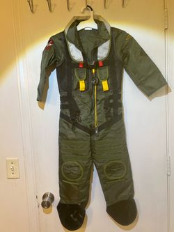 Kids Military Pilot Flight Suit Costume