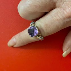 Amethyst Ring – 18 K (Size 6)