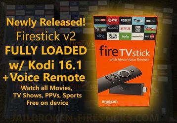 Fire TV Stick With Alexa Voice Remote Jailbroken Unlocked Fully  Loaded