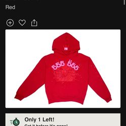 Red “555” Sp5der Hoodie 