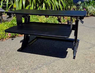 Black Adjustable Standing Desk Converter