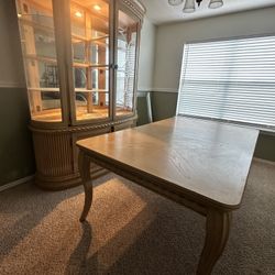 Curved Glass Curio Cabinet Light  & Table - OBO
