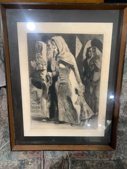 Old vintage painting