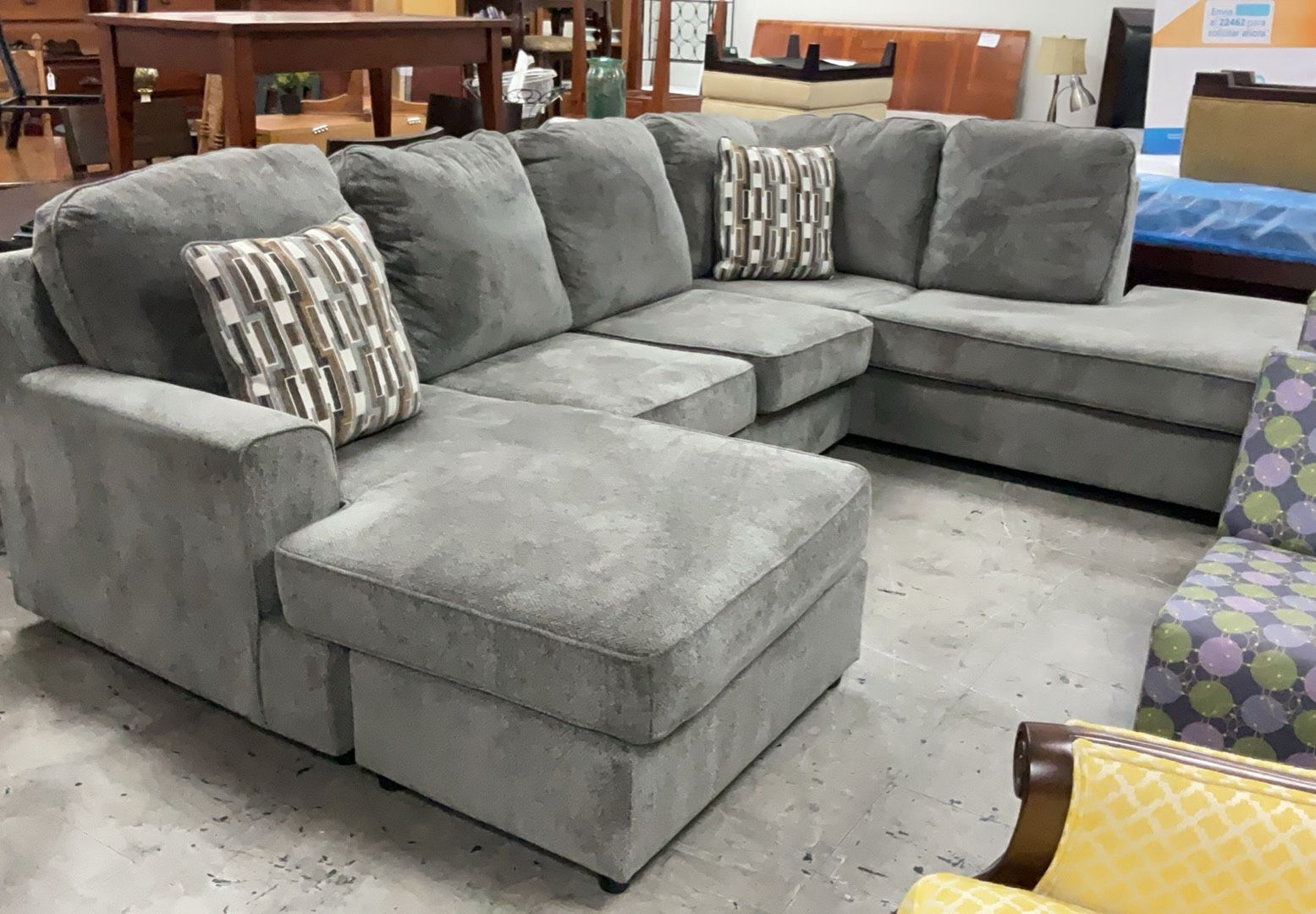 Gray Sectional Sofa Couch