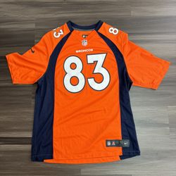 Denver Broncos #83 Wes Welker Nike On Field Orange Jersey Men’s Large L