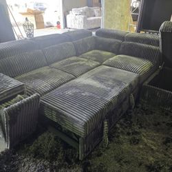 Brand New Byers Market 3pc Sleeper Sectional W Storage Ottoman and USB/Cupholders (BRAND NEW IN BOX)