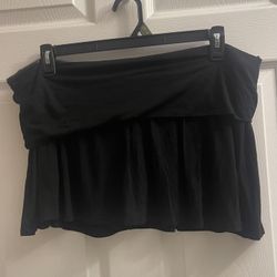 Brand New Black Flowy Skirt With Built In Shorts Size XXL  