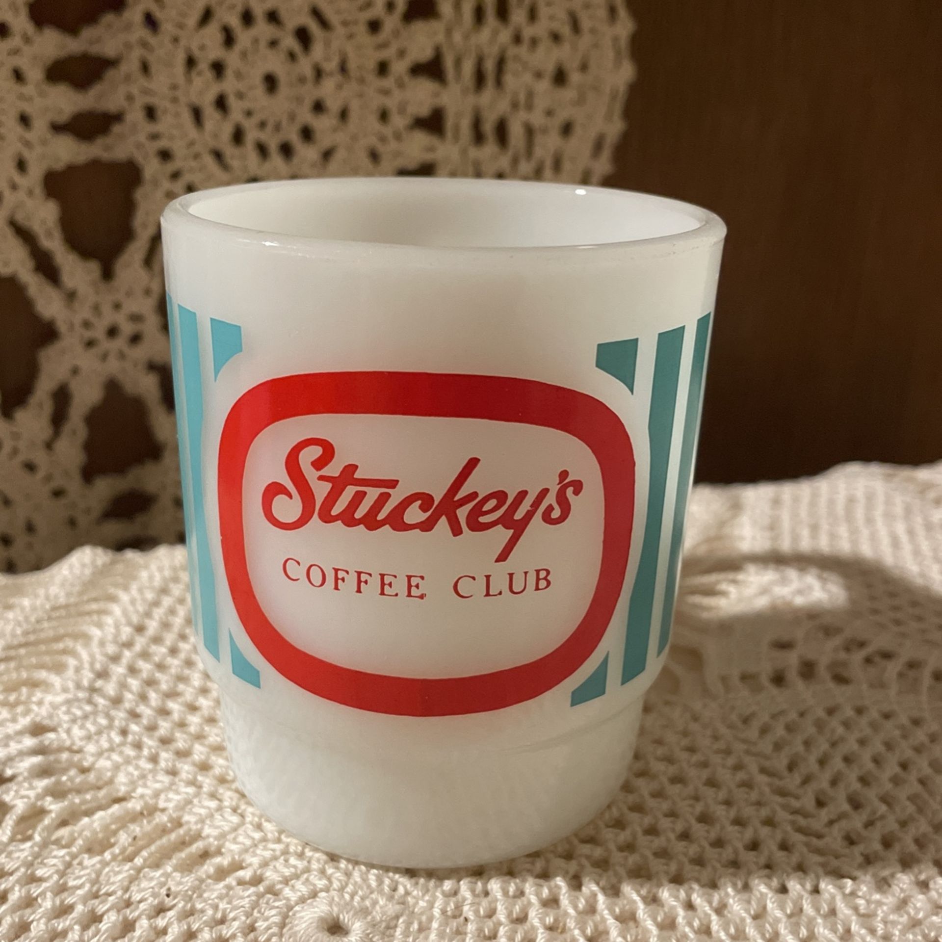 Vintage Stuckey's Coffee Club Coffee Mug Cup Fire King Anchor