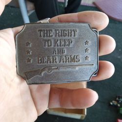 Vintage Right To Bear Arms Belt Buckle