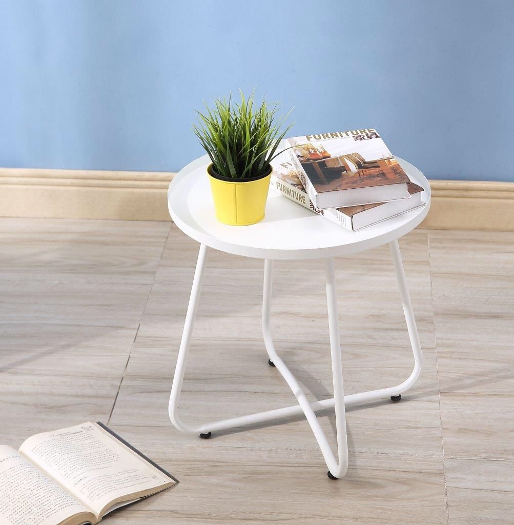 Branca A White Side Table