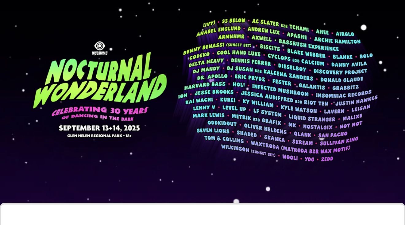Nocturnal Wonderland 2025