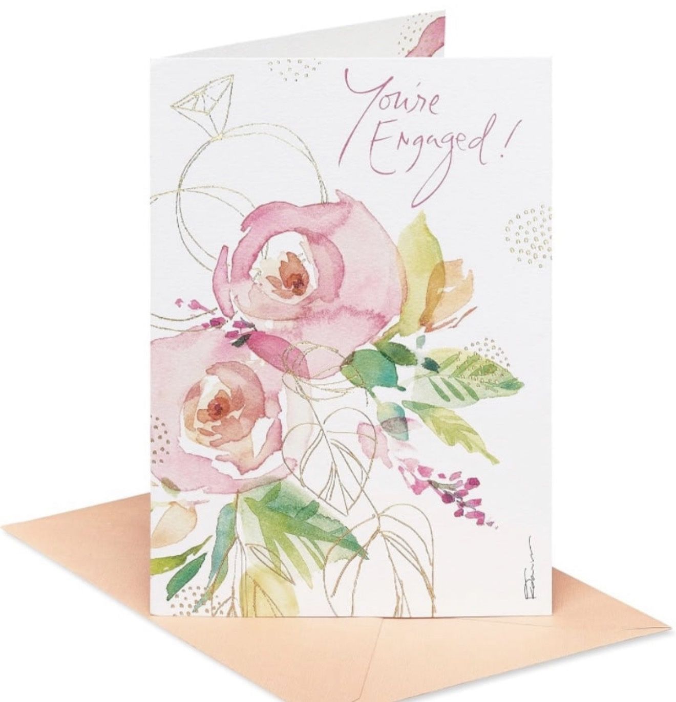 American Greetings Engagement Card and Envelope, 1 Card