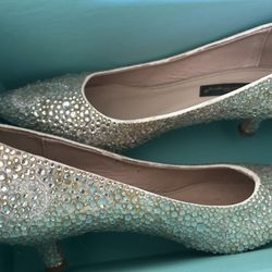 Swarovski Kitten Heels Size 6.5 