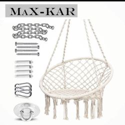 Rope Hanging Chair Indoor/Outdoor with accessories

