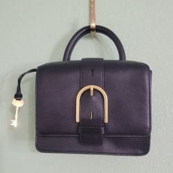Fossil Wiley Top Handle Leather Satchel Bag