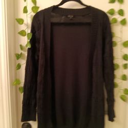 Black Sweater Cardigan 