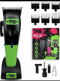 TPOB Play Barber Hair Clippers for Men 7500 RPM with Rubber Black/Green/Pink