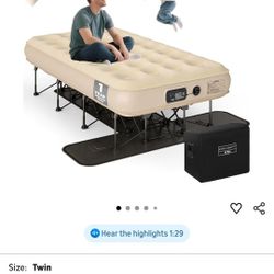 Air mattress EZ bed twin self-inflating