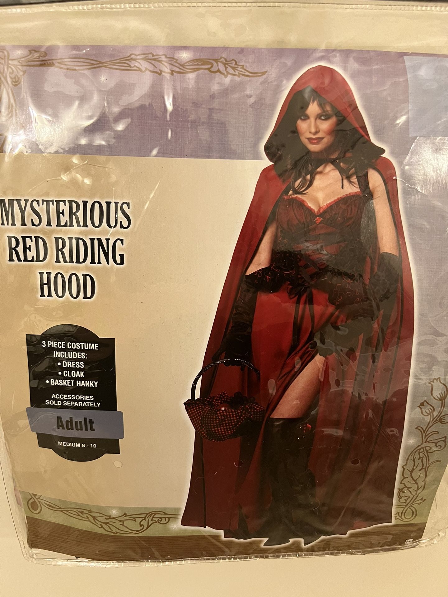 Costume Mysterious Red Riding Hood New Size Medium