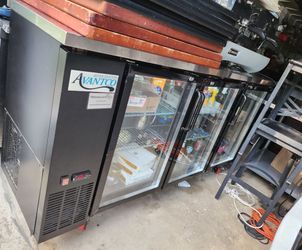 Avantco 73" Black Counter Height Refrigerator/Cooler