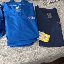 Scrubs lot. Some With HCA Logo. Royal Blue And One Navy Top