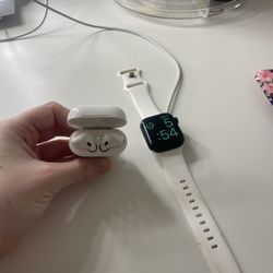Apple Watch S7 And AirPods 