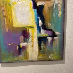 24x30 Abstract Acrylic Painting On Canvas