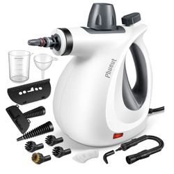 Pressurized Handheld Multi-Surface Natural Steam Cleaner with 12 pcs Accessories, Multi-Purpose Steamer for Home Use, Steamer for Cleaning Floor