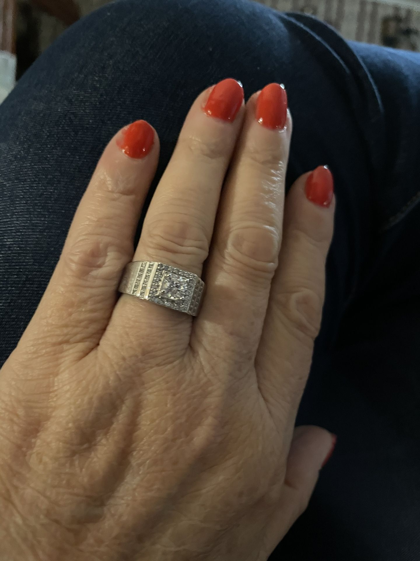 Beautiful 14K GOLD Plated With Grade AAA Zirconia .... Size 8