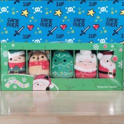 BRAND NEW Squishmallow Seasonal Squad 5 pcs 4.5" Christmas Squad UltraSoft Squish Set