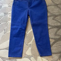 NYDJ Skinny Jeans Electric Blue- NWT