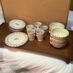 Tic Tic White Washed Terracotta Dining Set 16 Pieces.      