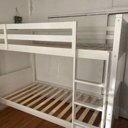 Bunk Bed Twin Over Twin With Mattress 