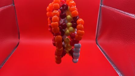 Warm color kandi  rotating cuff