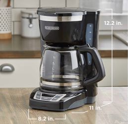 New BLACK+DECKER 12-Cup Drip Programmable Coffee Maker with Vortex Brewing
