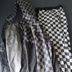 Checkered Jeans and Windbreaker Combo