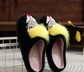 Trump Wig House Slippers - Memory Foam Plush Slippers With Anti-Slip Sole