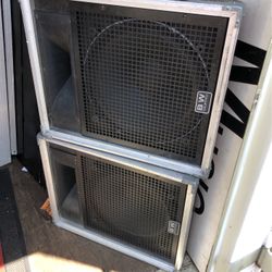 Pv 15 Inch Black Widow Stage monitors in built-in case