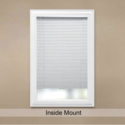 White Cordless Aluminum Mini Blinds for Windows with 1 in. Slats - 34 in. W x 72 in. L(Actual Size 33.5 in. W x 72 in.L