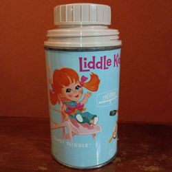 Vintage 1968 Liddle Kiddles Metal Thermos 