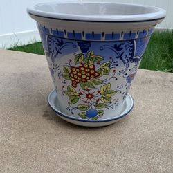 Glaze Ceramic Indoor Outdoor Planter Pot 