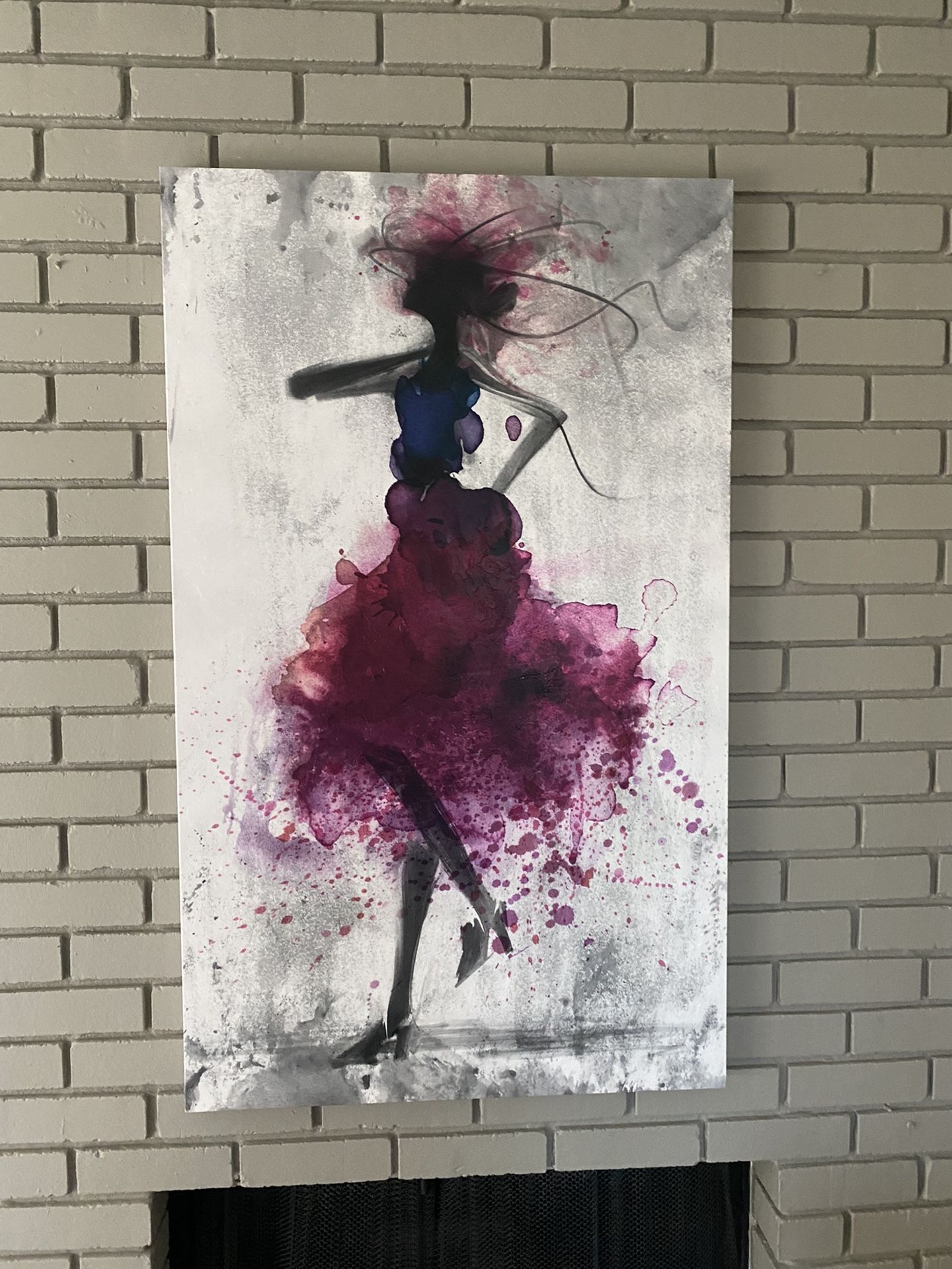 Canvas Art Runway Fuchsia -Z Gallerie