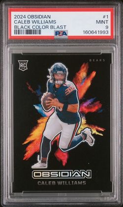 2024 PANINI OBSIDIAN BLACK COLOR BLAST #1 CALEB WILLIAMS PSA 9