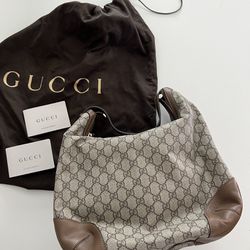  Gucci GG Supreme Hobo Shoulder Bag
