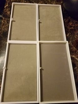 4 piece set with flat soft insert stackable jewelry organizer